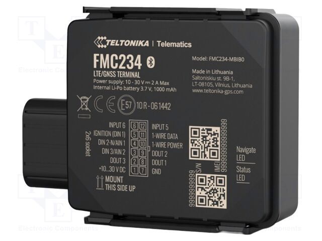Module: GPRS/GNSS; Bluetooth: 4.2,BLE; accelerometer; 128MBFLASH