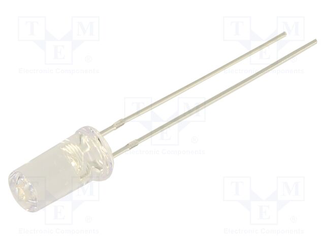 LED; blue; 5mm; 50°; Front: flat; 2.9÷3.4VDC; Pitch: 2.54mm; -30÷85°C