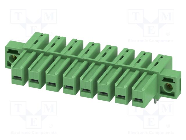 PCB headers, nominal cross section: 6 mm?, color: green, nom