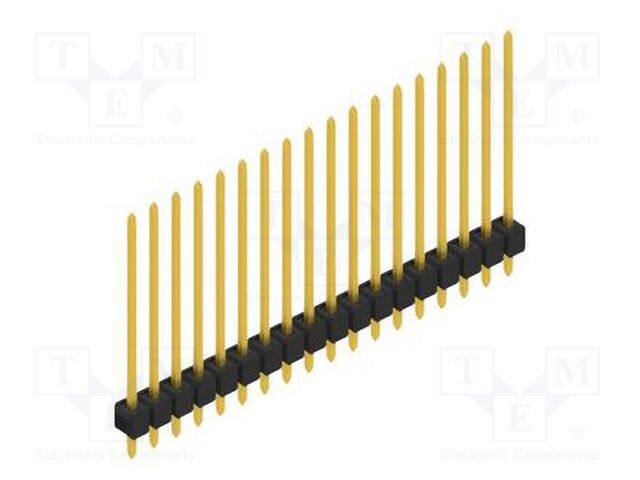Connector: pin strips; pin header; male; PIN: 18; 2.54mm; THT; 1x18