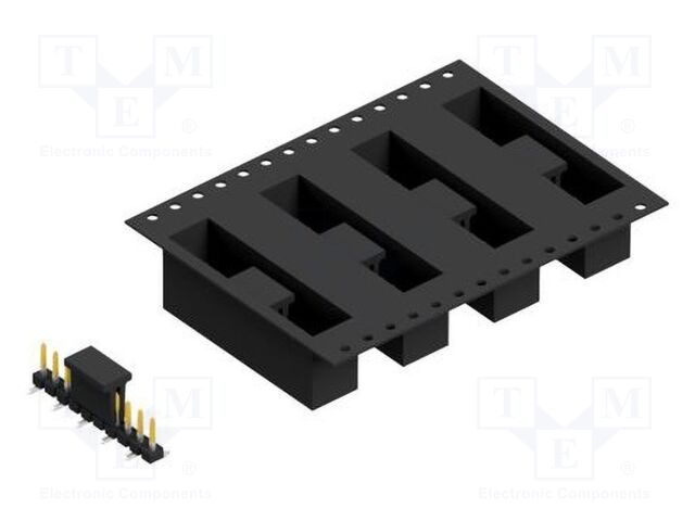 Connector: pin strips; pin header; male; PIN: 10; 2.54mm; SMT; 1x10