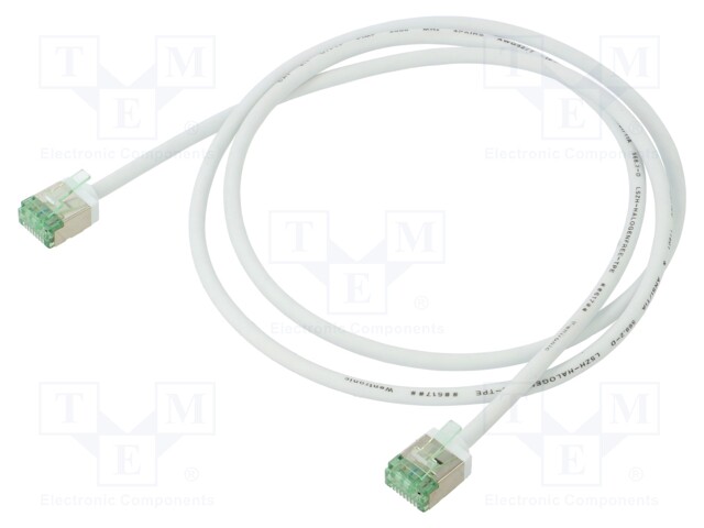 Patch cord; U/FTP; Cat 8.1; stranded; Cu; LSZH; white; 2m; 32AWG