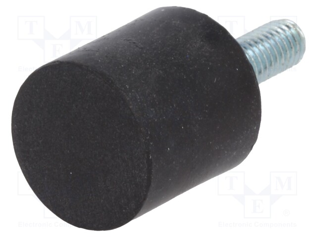 Vibroisolation foot; Ø: 20mm; H: 20mm; Shore hardness: 70±5; 336N