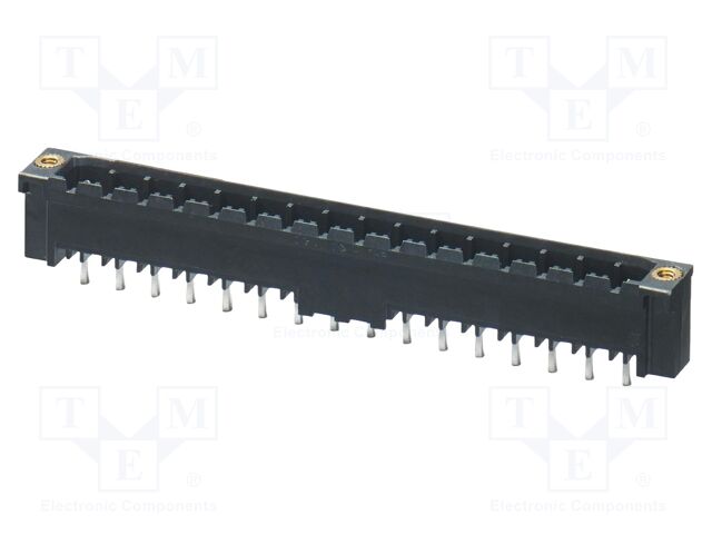 PCB headers, nominal cross section: 2.5 mm2, color: black, n