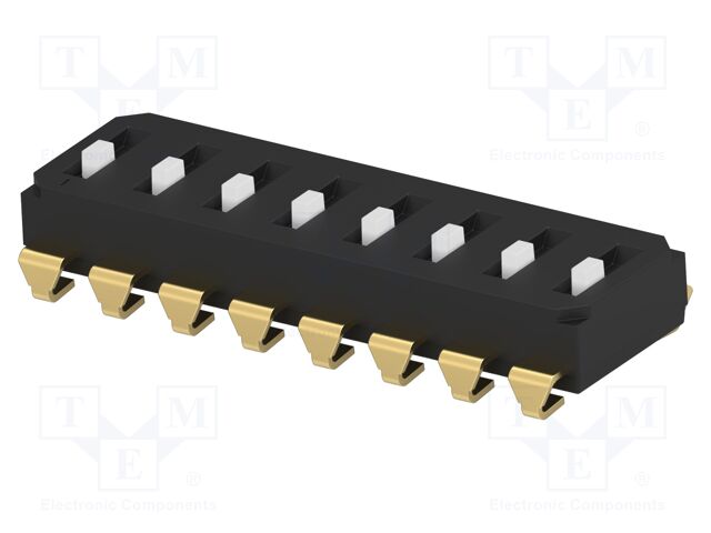Switch: DIP-SWITCH; Poles number: 8; OFF-ON; 0.025A/24VDC; Pos: 2