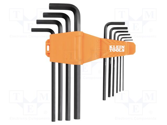 Wrench: hex key-set; Chrom-vanadium steel; 10pcs.