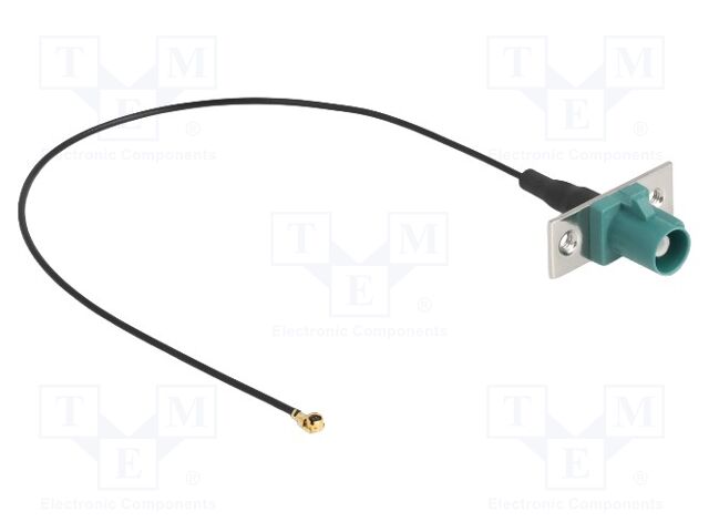 Cable; 200mm; Fakra Z male,IPEX MHF 1; black; Øcable: 1.13mm; 50Ω
