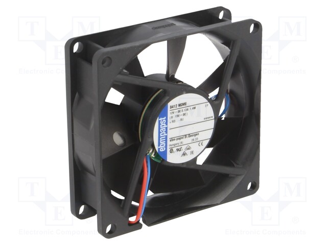 Fan: DC; axial; 80x80x25mm; 58m3/h; 26dBA; slide bearing; 2600rpm