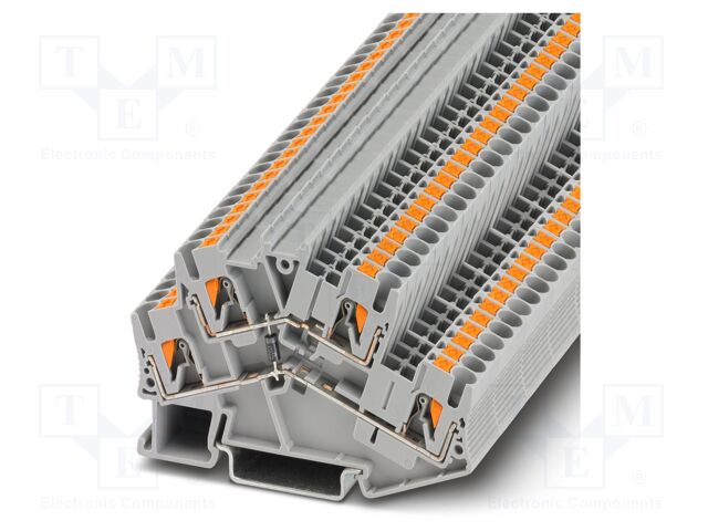 Splice terminal: rail; PA; terminals: 4; W: 5.2mm; H: 78mm; Body: grey