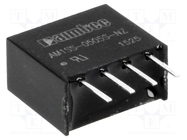 Converter: DC/DC; 1W; Uin: 4.5÷5.5V; 12VDC; Iout: 84mA; SIP4; 1.2g