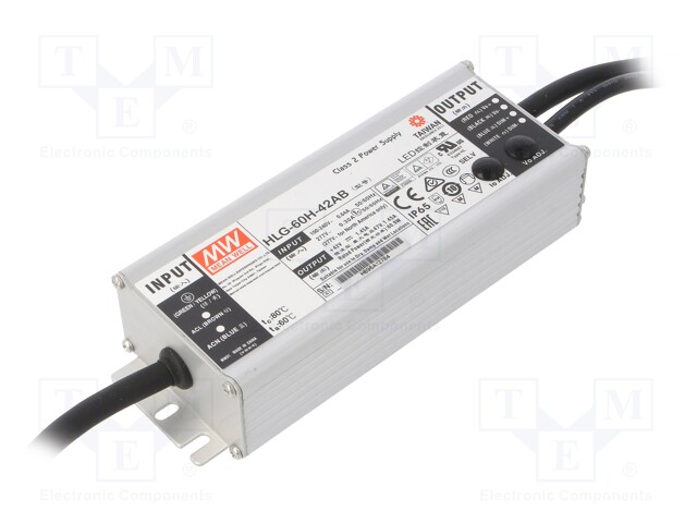 Power supply: switched-mode; LED; 60.9W; 42VDC; 40÷46VDC; IP65