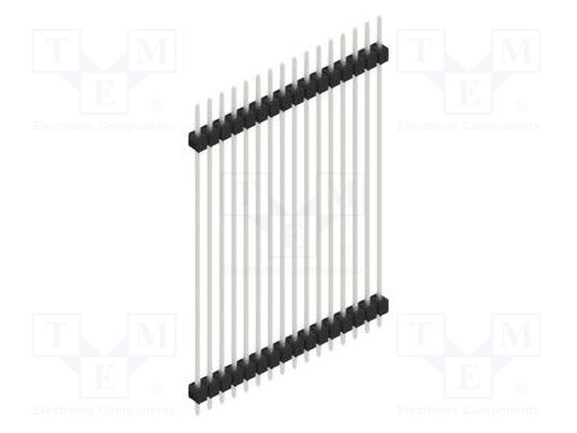 Connector: pin strips; pin header; male; PIN: 16; 2.54mm; THT; 1x16