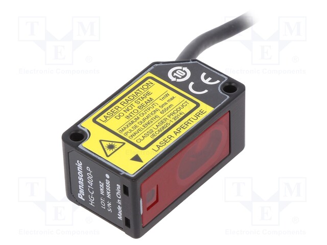 Sensor: distance; laser; diffuse-reflective; Range: 400mm; PNP