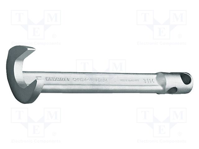 Wrench; bent,spanner; 21mm; tool steel; L: 200mm; Plating: chromium