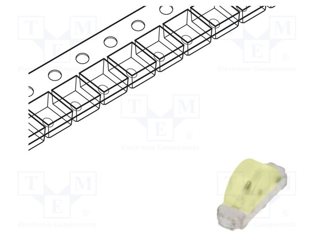 LED; white; SMD; 1204; 250mcd; 10500K; 120°; 10mA; 2.8÷3.4VDC