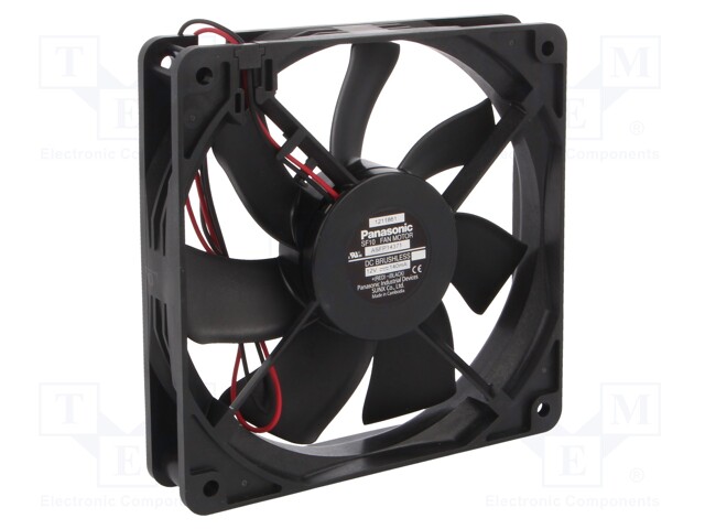 Fan: DC; axial; 12VDC; 120x120x25mm; 98m3/h; 26.5dBA; ball bearing