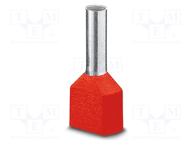 Tip: bootlace ferrule; insulated,double; copper; Bit len: 14mm
