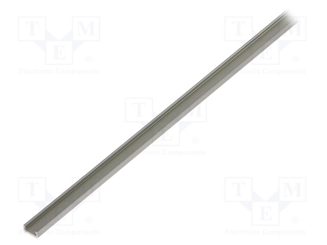 Profiles for LED modules; black; L: 1m; MICRO-PLUS; aluminium