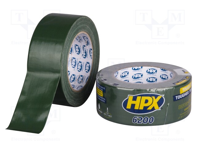 Tape: duct; W: 48mm; L: 25m; D: 0.3mm; green; natural rubber; max.60°C