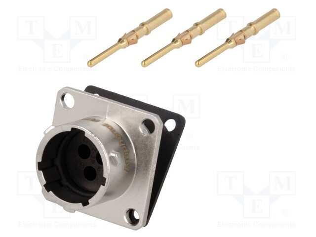 Connector: circular; Series: RT360; socket; male; crimped; PIN: 3