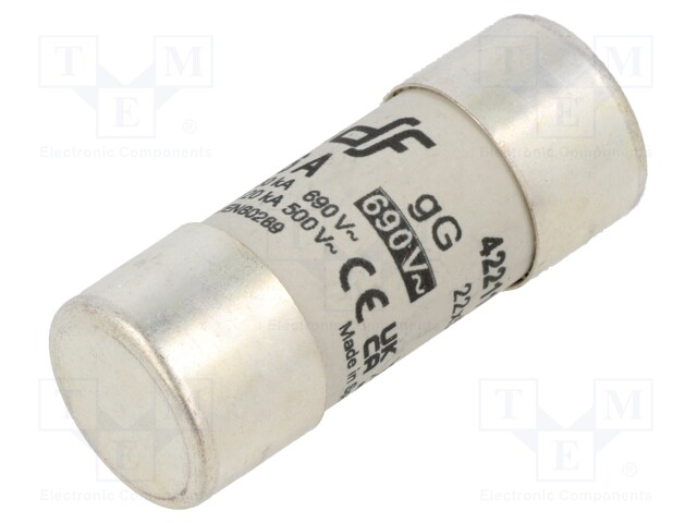 Fuse: fuse; gG; 16A; 690VAC; 440VDC; 22x58mm