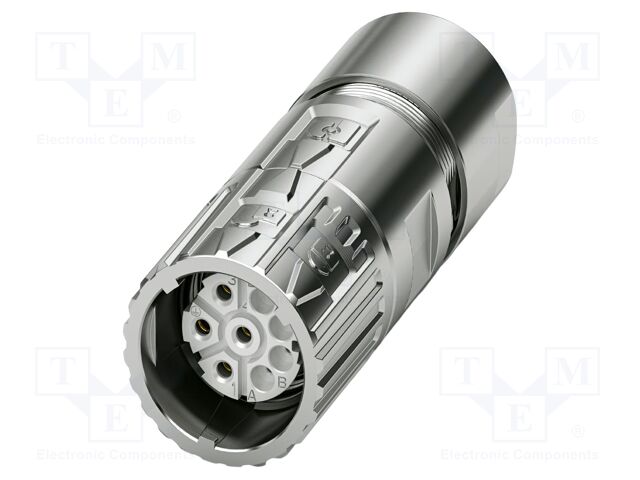 Connector: M23; plug; PIN: 8(4+4); crimped; straight; M23 PRO; 630V