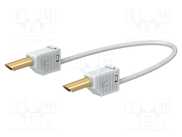 Test lead; 60VDC; 30VAC; 19A; banana plug 4mm,both sides; Len: 2m