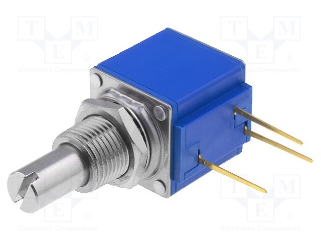 Potentiometer: shaft; multiturn; 5kΩ; 1W; ±5%; 6.35mm; linear