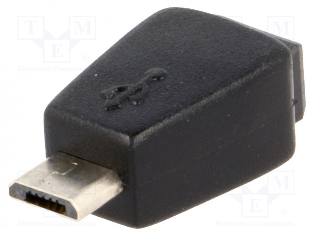 Adapter; USB 2.0; USB B micro plug, USB B mini socket