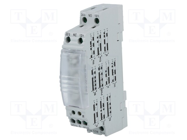 Timer; 0,1s÷10days; DPDT; 250VAC/8A; 12VAC; 12VDC; DIN; -20÷55°C