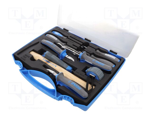 Kit: pliers and screwdrivers; toolbox; 10pcs.