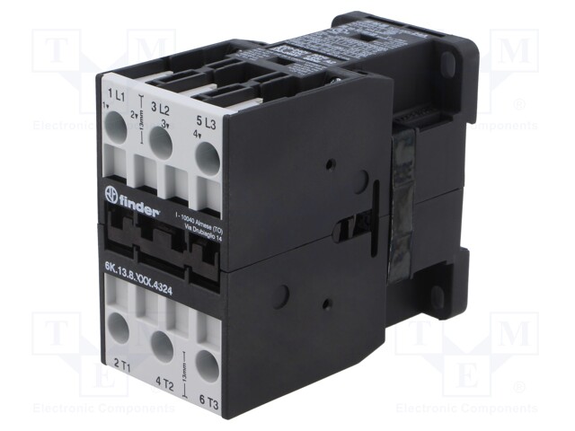 Contactor: 3-pole; for DIN rail mounting; 6K; IP20