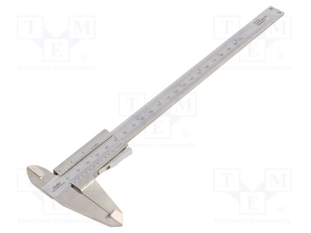 Calliper; L: 200mm; with analog readouts,with fixing-screw