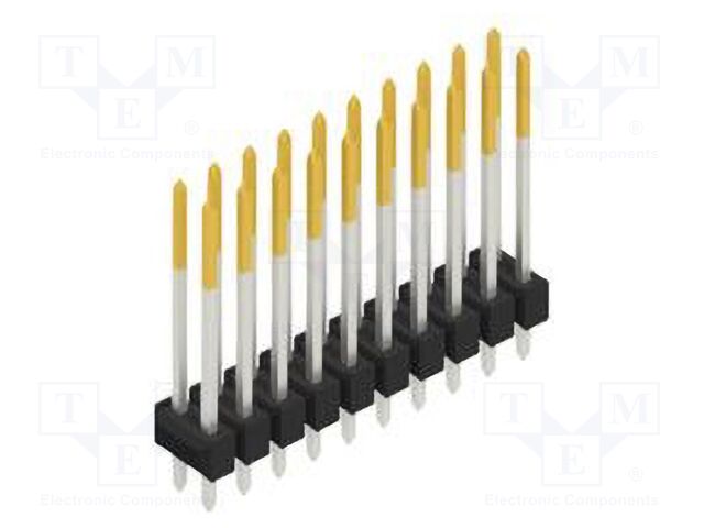 Connector: pin strips; pin header; male; PIN: 20; 2.54mm; THT; 2x10