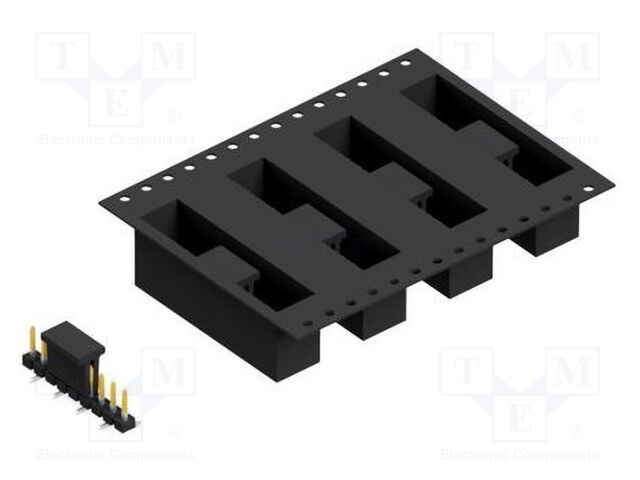 Connector: pin strips; pin header; male; PIN: 9; 2.54mm; SMT; 1x9