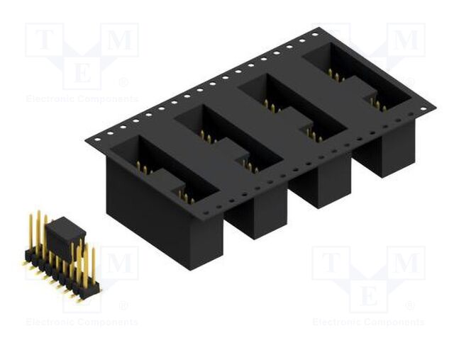 Connector: pin strips; pin header; male; PIN: 18; 2.54mm; SMT; 2x9