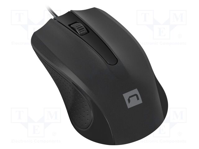 Optical mouse; black; USB A; wired; Features: PnP; 1.8m