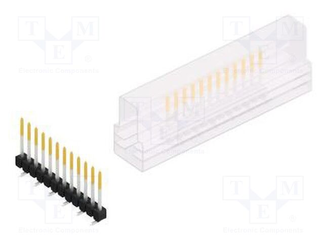 Connector: pin strips; pin header; male; PIN: 12; 2.54mm; SMT; 1x12