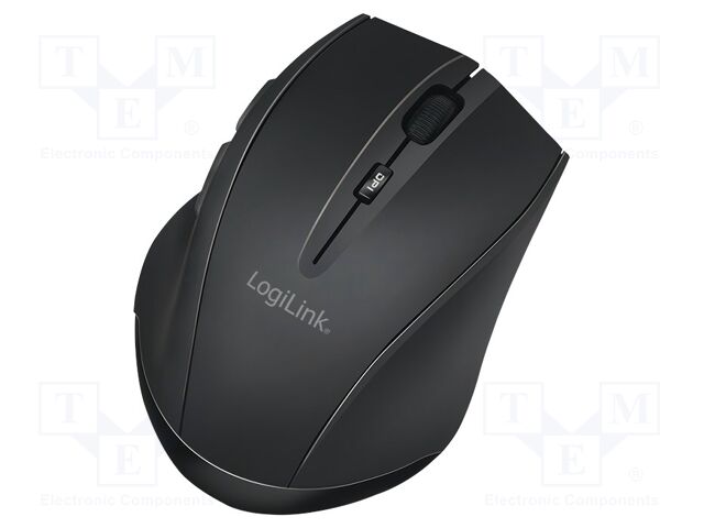 Mouse; black; wireless,optical; DPI change button; No.of butt: 5