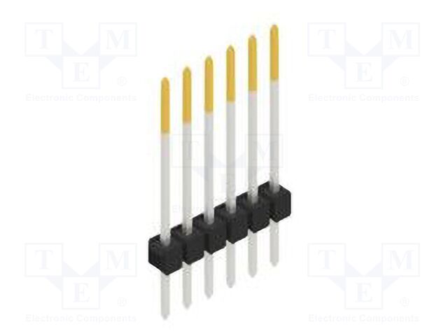 Connector: pin strips; pin header; male; PIN: 6; 2.54mm; THT; 1x6