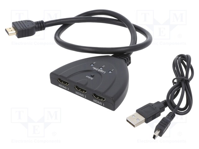 Switch; HDCP 1.4,HDMI 1.4; 0.5m; Colour: black; Out: HDMI plug