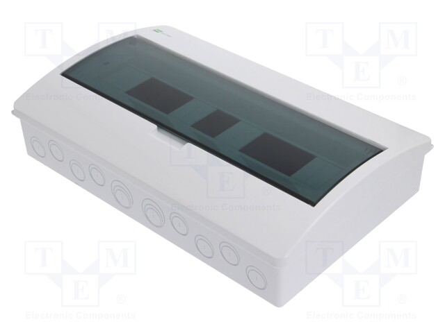 Enclosure: for modular components; IP40; white; No.of mod: 18