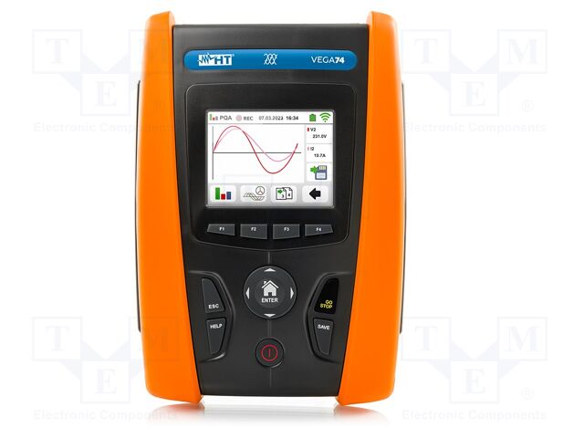Meter: power quality analyser; touch screen,LCD 3,5"