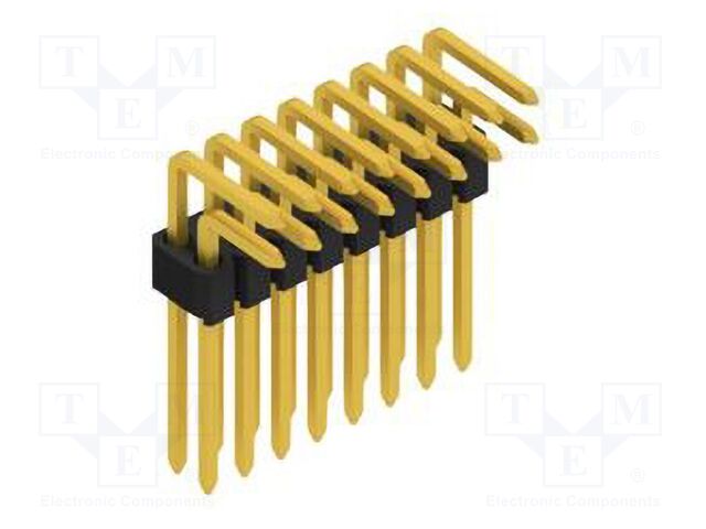 Connector: pin strips; pin header; male; PIN: 16; 1.27mm; THT; 2x8