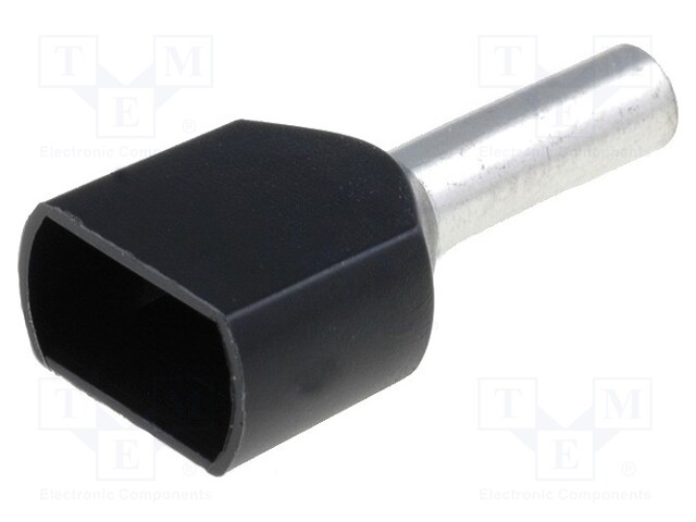 Bootlace ferrule; insulated,double; copper; Insulation: PVC; 8mm