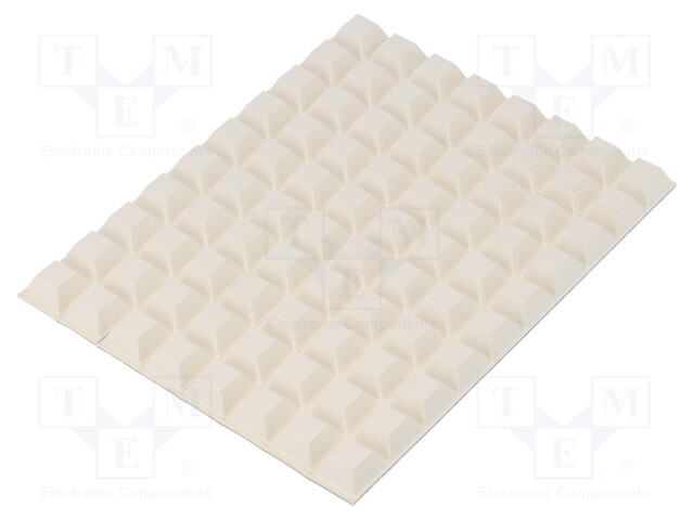 Self-adhesive foot; H: 5.8mm; white; polyurethane