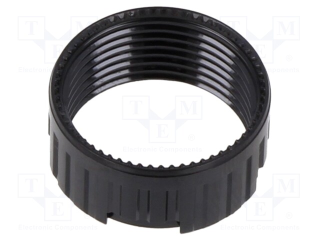 Nut; 61; Ø16mm; Body: black; Mat: plastic
