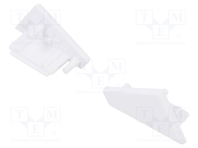 Cap for LED profiles; white; ABS; with the inscription TOPMET