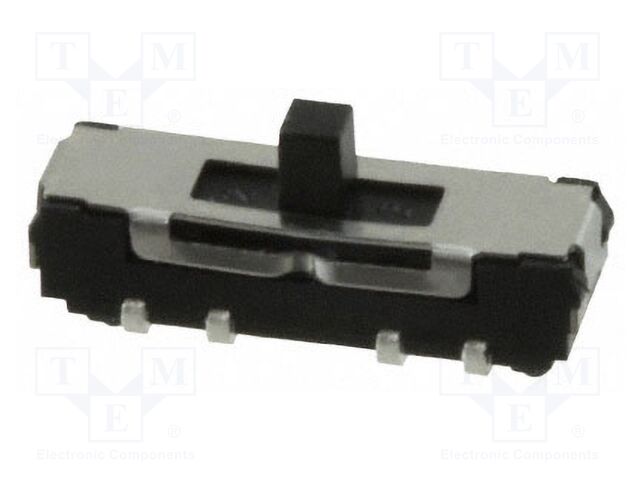 Switch: slide; Pos: 3; DP3T; 0.3A/6VDC; ON-ON-(ON); No.of term: 8