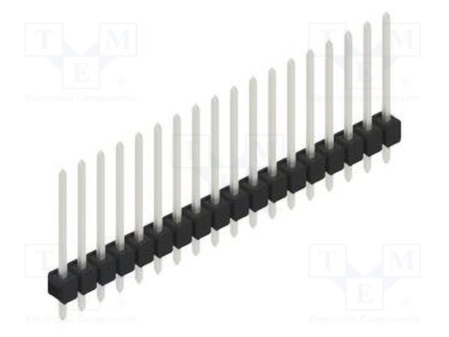 Connector: pin strips; pin header; male; PIN: 18; 2.54mm; THT; 1x18